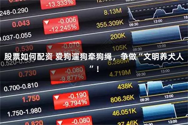 股票如何配资 爱狗遛狗牵狗绳，争做“文明养犬人”！