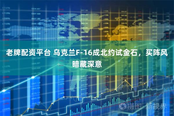 老牌配资平台 乌克兰F-16成北约试金石，买阵风暗藏深意